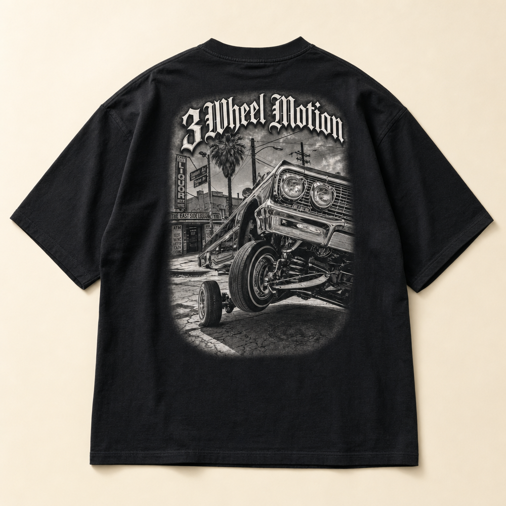 WCR 3 Wheel Motion Tee — front view, black