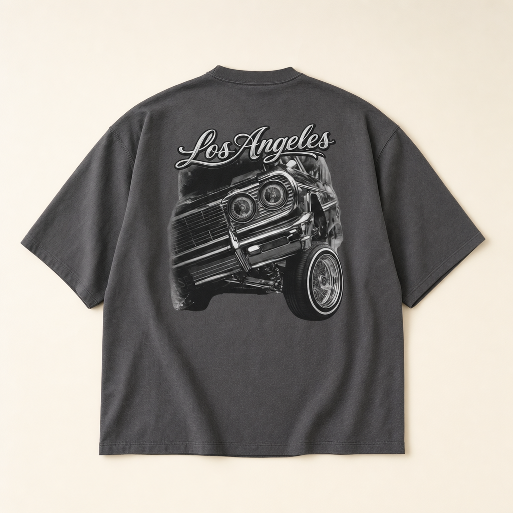 WCR Lowrider Tee — front view, grey